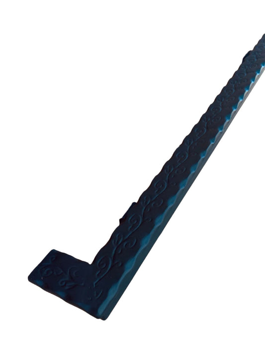 Steel Engraved Metal Hammered Handrail With 2" Return Wrought Iron