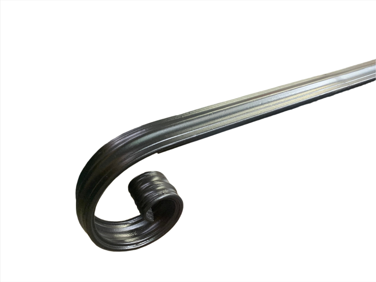 Steel Traditional Metal Handrail With Fishtail Volute Wroght Iron